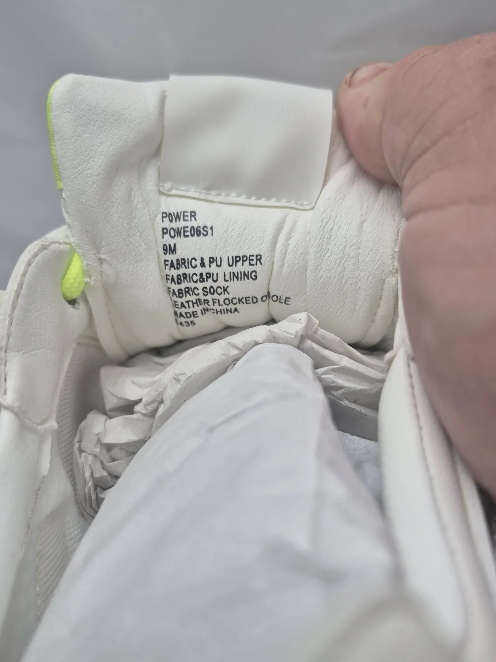 Madden White Platform Sneaker with Neon Yellow Eyelet Detail